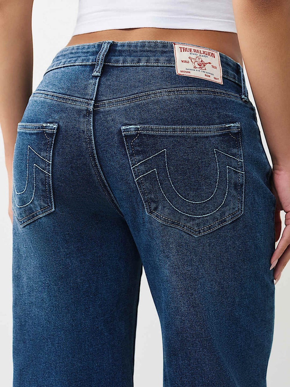 Y2K Baggy True Religion Bobbi Mid Rise Women’s Denim Blue Classic Straight Jeans